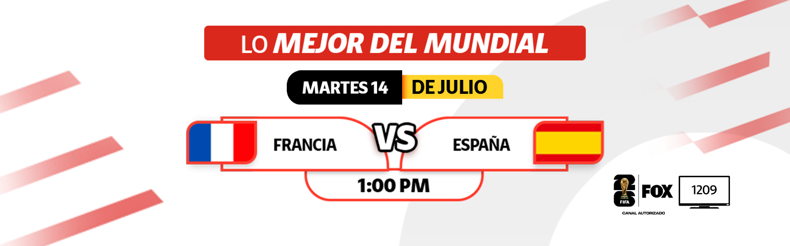 ¡Lo mejor del mundial este martes 14 de julio a través de FOX!